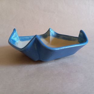 Vaso per kusamono dal design moderno in gres smaltato