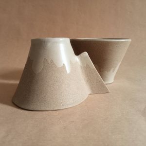 Tazzina Monviso con manico per tè o caffè in gres smaltato