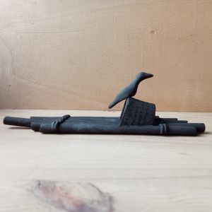 Okimono tenpai zattera con cormorano