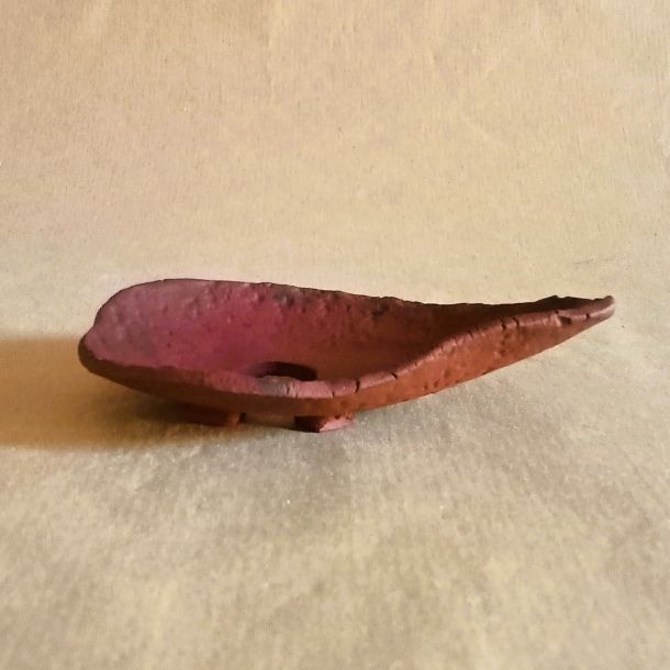 Lastra per kusamono/shitakusa in gres rosso con sfumature