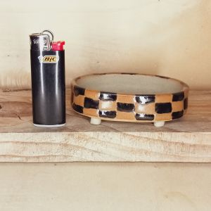 Vaso ovale per mame a SCACCHI