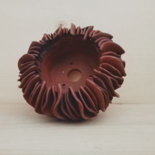 Vaso scultura rotondo