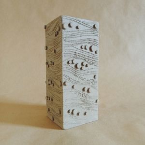 Vaso per ikebana, fiori freschi o secchi in gres non smaltato